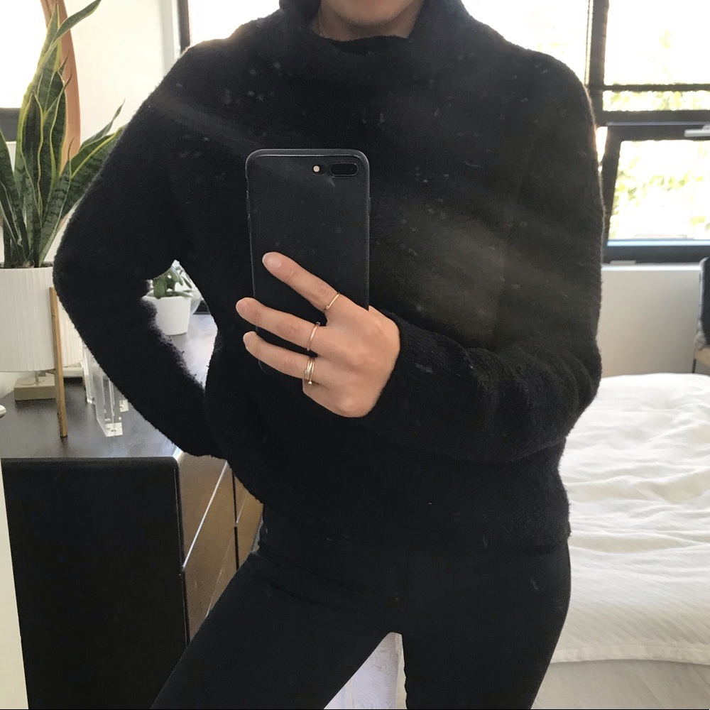 Mock Neck Oversized Sweater